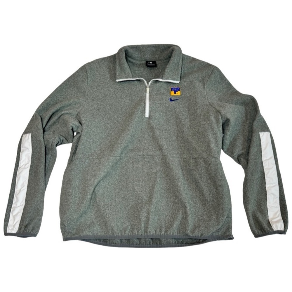 Nike Pittsburgh Panthers Gray Fleece Quarter Zip Pullover Women's Large MLB Logo